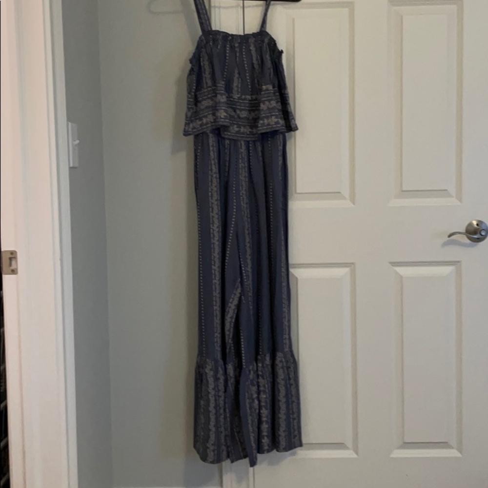 Floral japna bellbottom romper, never worn.